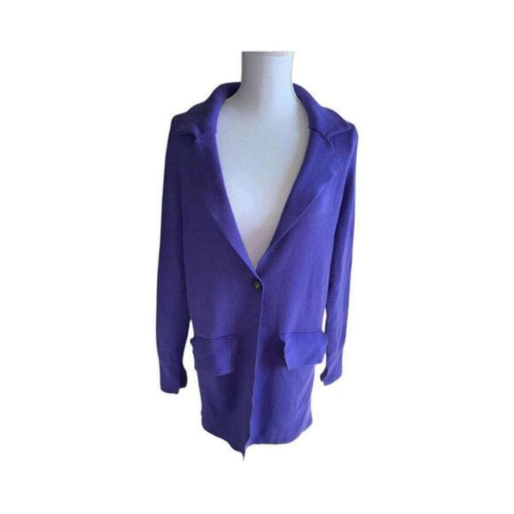 Free People Purple Cardigan Sweater Coat Size Small Ribbed Oversized Slouchy